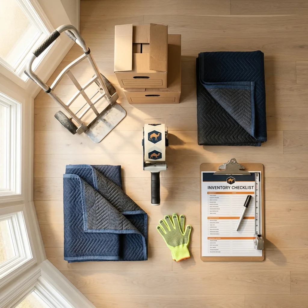 Professional moving supplies and packing materials layout for Sabana Hoyos residential relocations