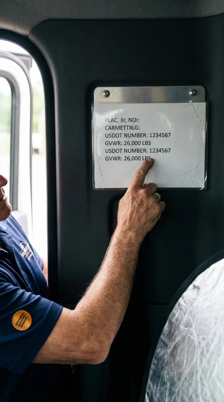 USDOT licensing placard verification in Sabana Hoyos